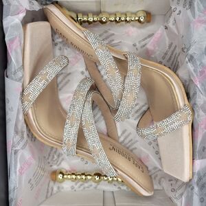 Cape Robbin Women's Strappy Heels Nude/Cream Size 11